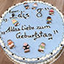 Fußballer-Torte in blau!