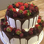Traumhafte Torte mit Erdbeeren und Schokolade!